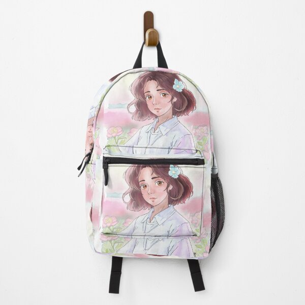 Item preview, Anime Girl in Flower Field - Pastel Pink Soft Colors - Watercolor designed and sold by BunnyBizarre.