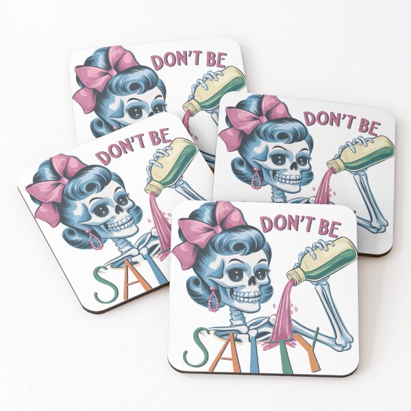 Item preview, Don't Be Salty - Retro Skeleton Sass designed and sold by Charlietule.