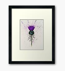 Purple Thistle Elegant style Framed Print