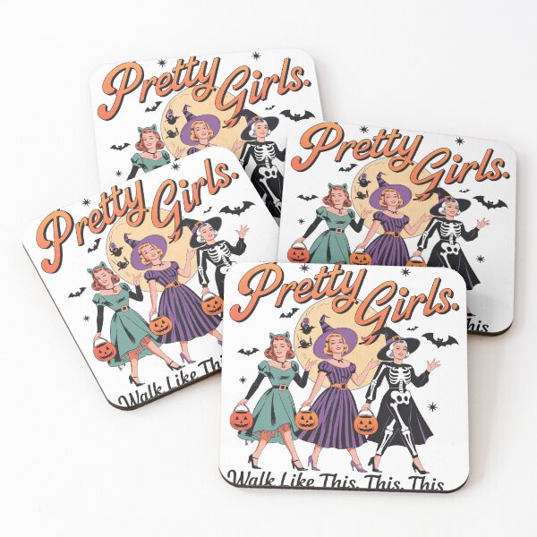 Item preview, Retro Halloween Pretty Girls Walk Like This designed and sold by Charlietule.