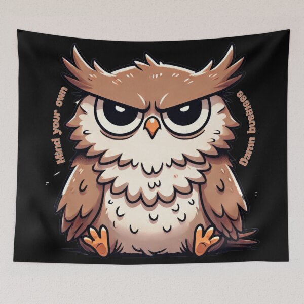 Item preview, Judging Owl - Mind Your Own Damn Business designed and sold by TeslaSt0re.