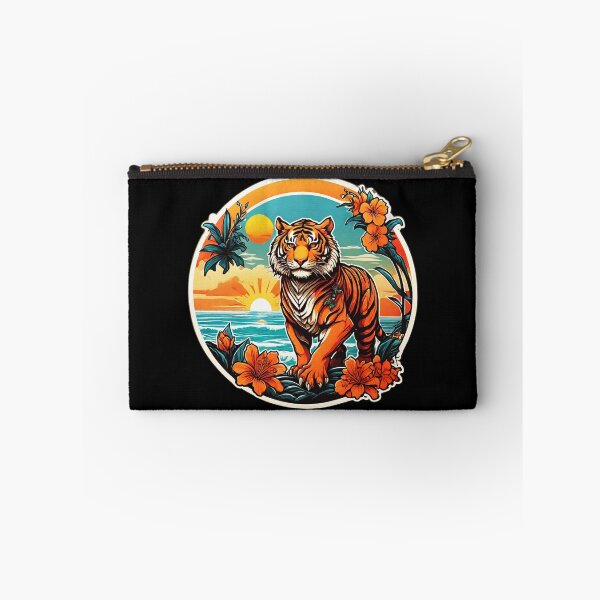 Item preview, Bengal Tiger by The Ocean with Hawaiian Orchids designed and sold by NautiChic.
