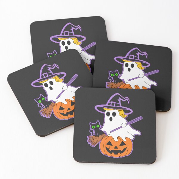 Item preview,  Donald Trump Ghost With a Black Cat  Neon Halloween designed and sold by Anniko Art Studio.