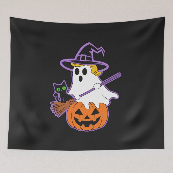 Item preview,  Donald Trump Ghost With a Black Cat  Neon Halloween designed and sold by Anniko Art Studio.