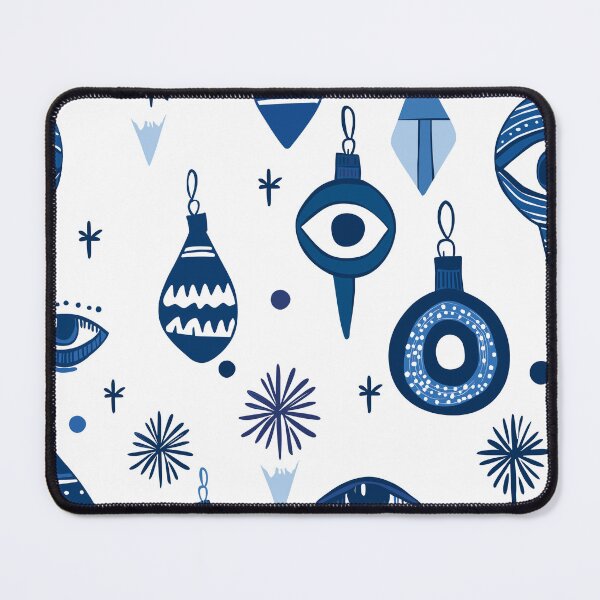 Item preview, Blue and White Christmas Pattern with Stylish Eye designed and sold by station-one.