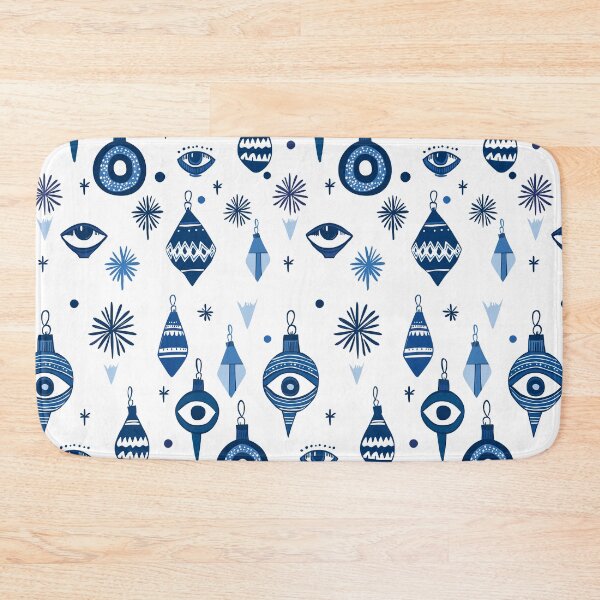 Item preview, Blue and White Christmas Pattern with Stylish Eye designed and sold by station-one.