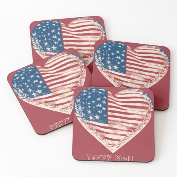 Item preview,  design of a detailed flag, over a heart design by TEEZY MALL designed and sold by TEEZYMall7.