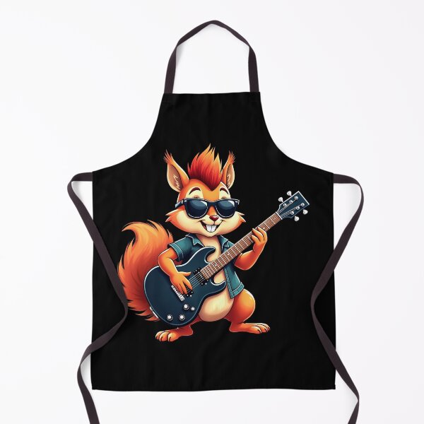 Item preview, "Rockin' Squirrel Vibes" Cute Punk Squirrel, Rock'n Roll Goth Squirrel, Guitar Band Funny T-Shirt designed and sold by AI-volution.