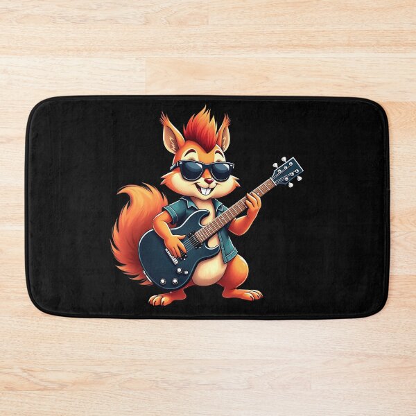 Item preview, "Rockin' Squirrel Vibes" Cute Punk Squirrel, Rock'n Roll Goth Squirrel, Guitar Band Funny T-Shirt designed and sold by AI-volution.