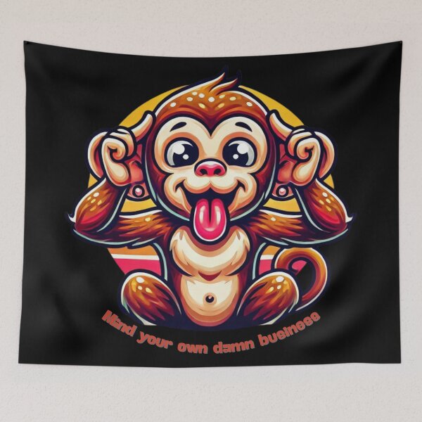 Item preview, Mischievous Monkey - Mind Your Own Damn Business designed and sold by TeslaSt0re.