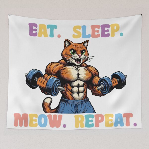 Item preview, Eat. Sleep. Meow. Repeat. -Parody designed and sold by Nerdlete.