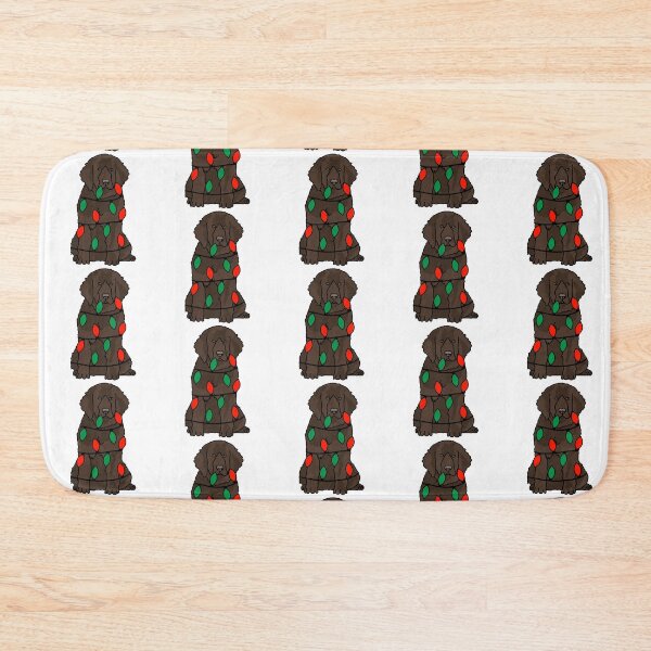 Item preview, Newfoundland Brown Dog with Christmas Lights Wrapped Around Its Body – Festive and Adorable Design  Description: Get into the holiday spirit with our adorable Dog with Christmas Lights design! designed and sold by MrsCreative1.