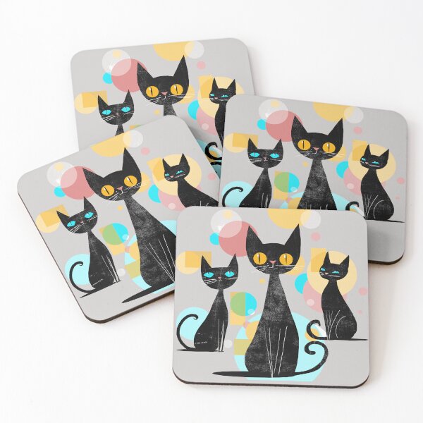 Item preview, Mid century cats designed and sold by kharma zero.