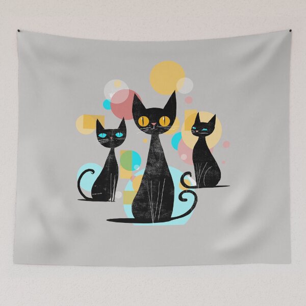 Item preview, Mid century cats designed and sold by kharma zero.