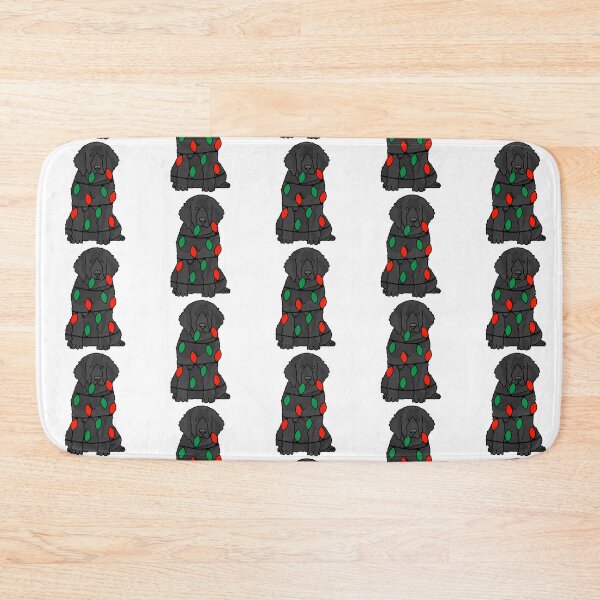 Item preview, Newfoundland Black Dog with Christmas Lights Wrapped Around Its Body – Festive and Adorable Design  Description: Get into the holiday spirit with our adorable Dog with Christmas Lights design! designed and sold by MrsCreative1.