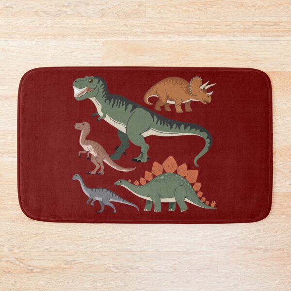Item preview, A collection of different dinosaurs. There is a T-Rex, a Triceratops, a Velociraptor, and a Stegosaurus designed and sold by 123ks.