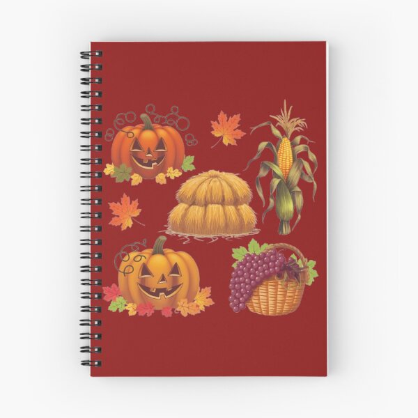 Item preview, Autumn Vibes - There is a pumpkin with a smiling face, a haystack, a cornstalk, and a bunch of grapes designed and sold by 123ks.