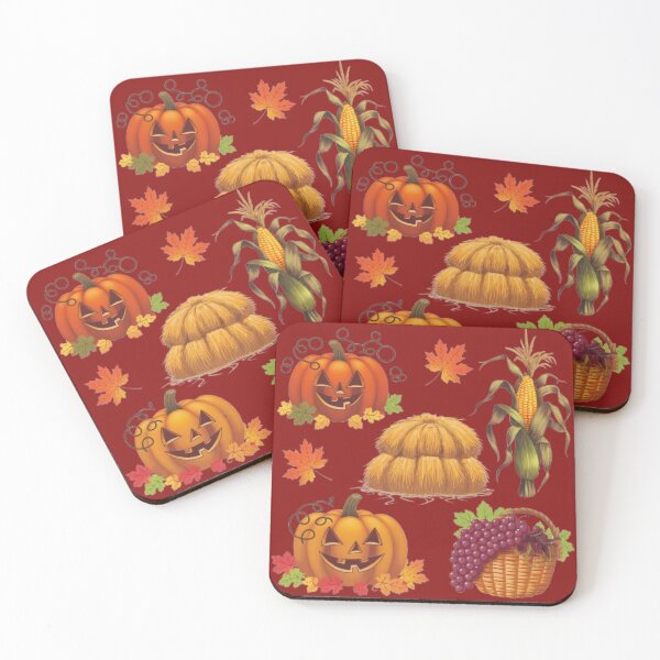 Item preview, Autumn Vibes - There is a pumpkin with a smiling face, a haystack, a cornstalk, and a bunch of grapes designed and sold by 123ks.