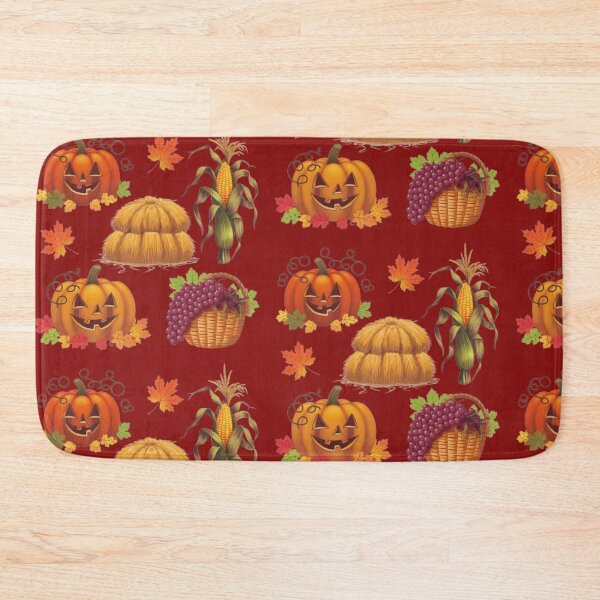 Item preview, Autumn Vibes - There is a pumpkin with a smiling face, a haystack, a cornstalk, and a bunch of grapes designed and sold by 123ks.