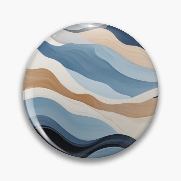 Item preview, Abstract Curved Waves in Blue and Beige Tones designed and sold by juthamas8426.