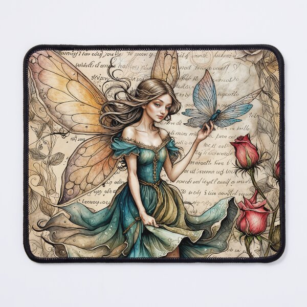 Item preview, Fairy of the roses with a blue butterfly designed and sold by OrlyLaWizard.