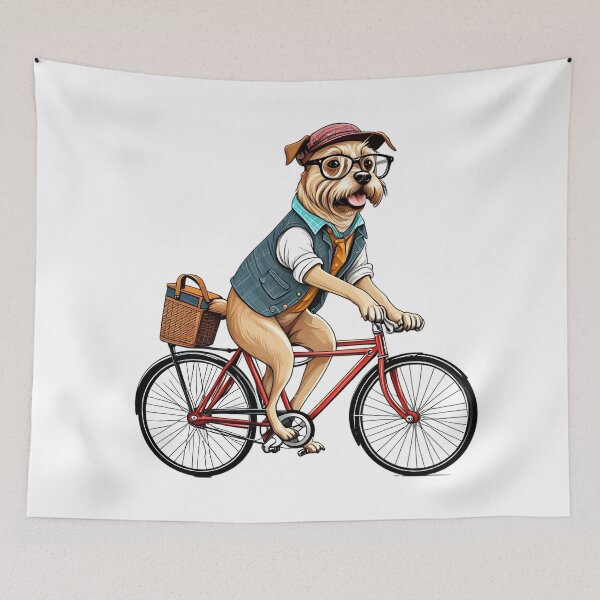 Item preview, The Dog and his Retro Bike designed and sold by 0penvimark.