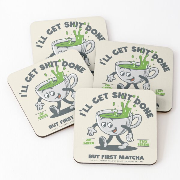 Item preview, Funny RetroVibe I'll Get Sh*t Done Matcha Green Tea designed and sold by emmjott.