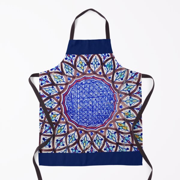Item preview, Blue geometric pattern on a Moroccan plate designed and sold by CatherineMoore4.