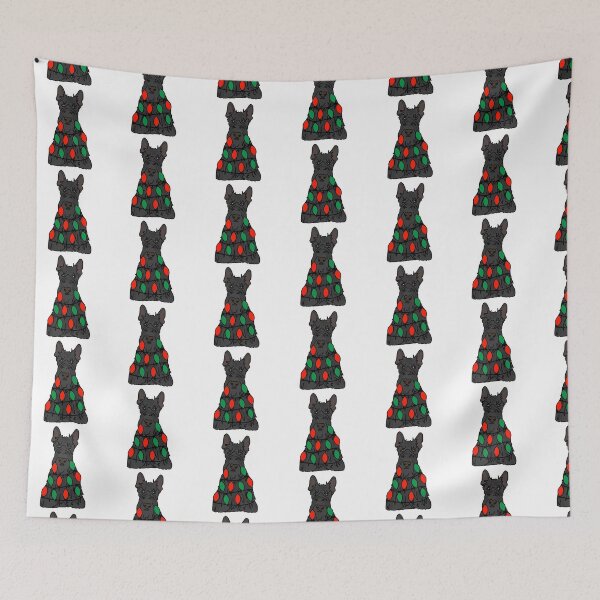 Item preview, Scottish Terrier Black Dog with Christmas Lights Wrapped Around Its Body – Festive and Adorable Design  Description: Get into the holiday spirit with our adorable Dog with Christmas Lights design! designed and sold by MrsCreative1.