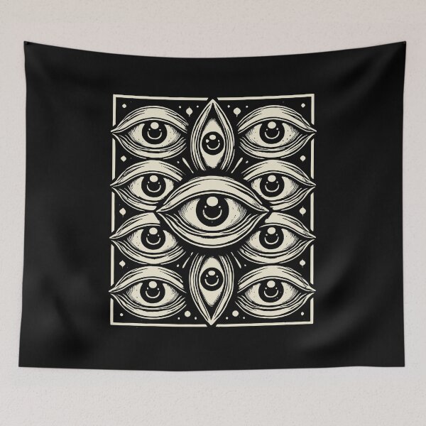 Item preview, Spooky Ghosts Eyes Dark Halloween Design designed and sold by LuminOrb.