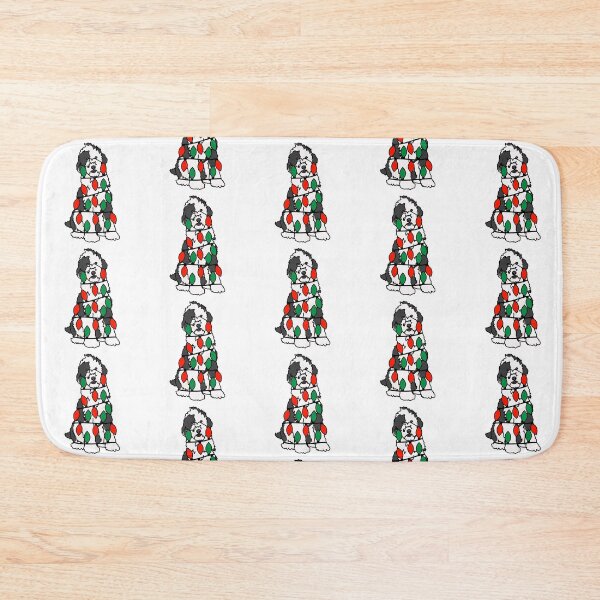Item preview, Sheepadoodle Dog with Christmas Lights Wrapped Around Its Body – Festive and Adorable Design  Description: Get into the holiday spirit with our adorable Dog with Christmas Lights design! designed and sold by MrsCreative1.