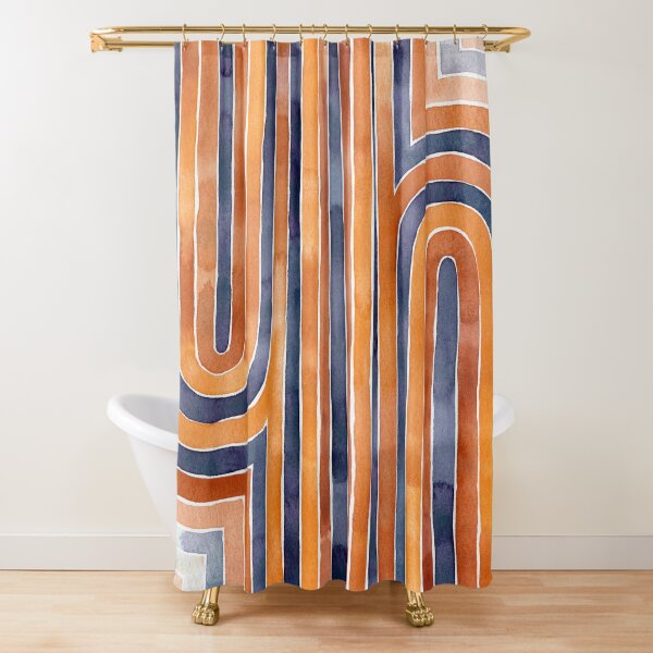 Tiger | Abstract Animal Watercolor Collection Shower Curtain