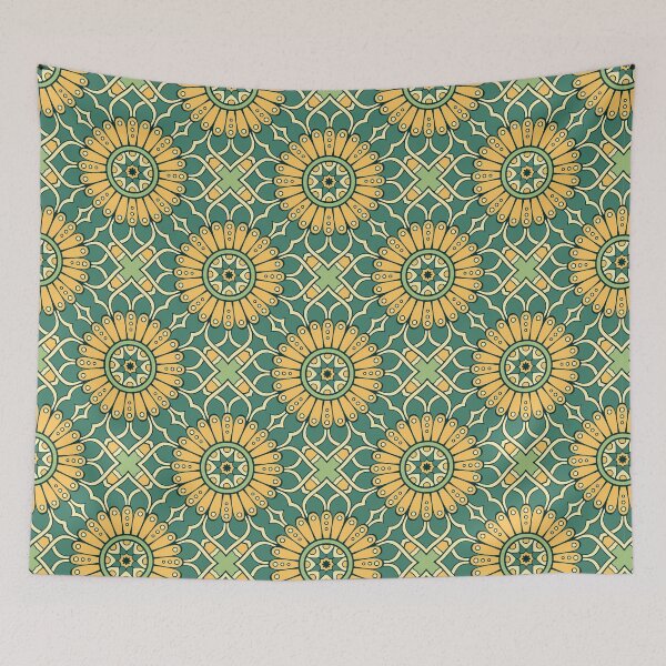 Item preview, Ethnic floral seamless pattern with mandalas designed and sold by ZAIKY DREAMS.