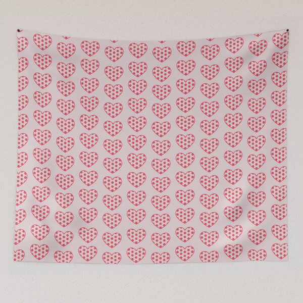 Item preview, Retro hearts pattern designed and sold by SpottedPilot.