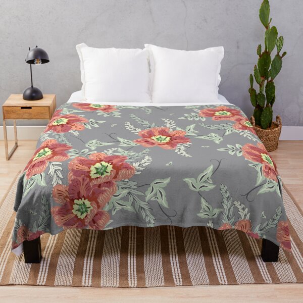 Item preview, Tulips, Red on brown background designed and sold by Alex Blud.