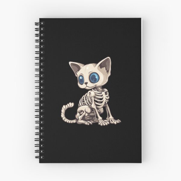 Item preview, Skeleton Cat Kawaii style designed and sold by CroesCreations.
