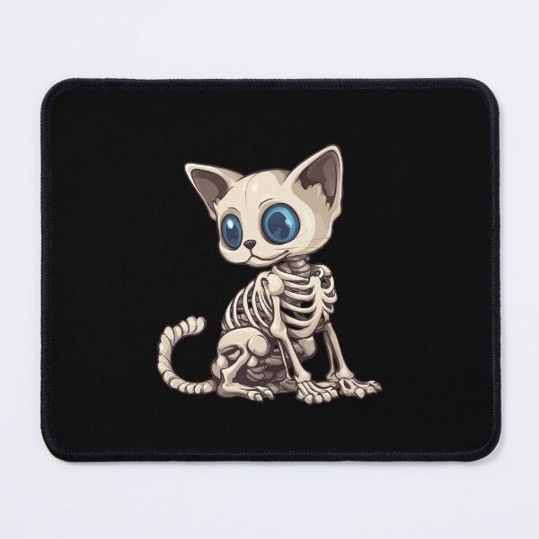 Item preview, Skeleton Cat Kawaii style designed and sold by CroesCreations.