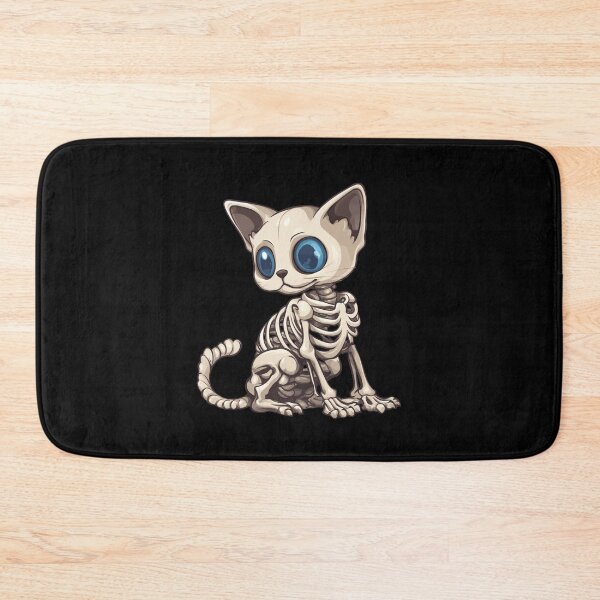 Item preview, Skeleton Cat Kawaii style designed and sold by CroesCreations.