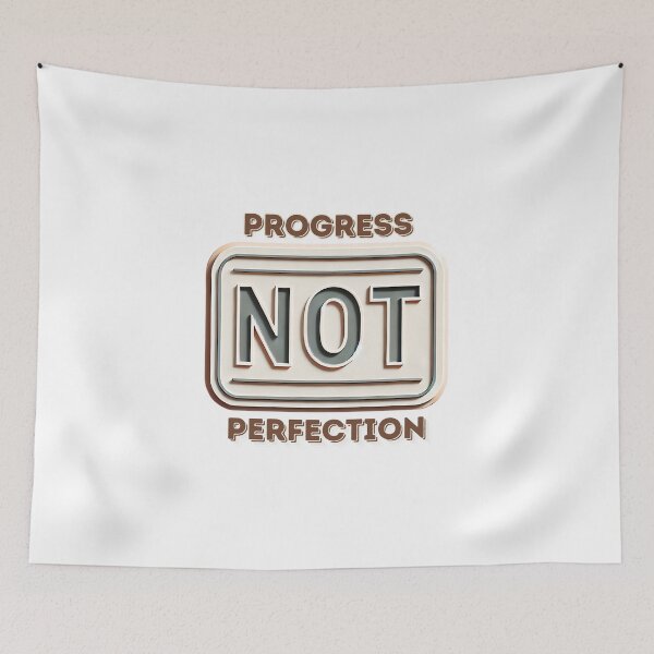 Item preview, Progress not perfection simple sign and statement designed and sold by NebulaLabs.