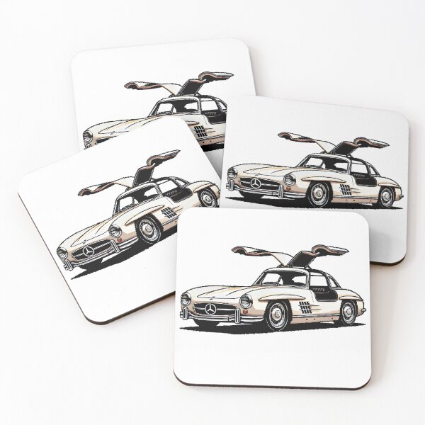 Item preview, Mercedes 300 SL Gullwing pixel art designed and sold by SpeedandPixels.