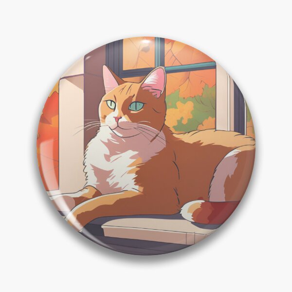Item preview, Orange cat in fall designed and sold by Prizivanje.