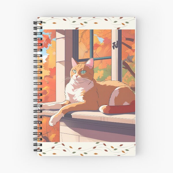 Item preview, Orange cat in fall designed and sold by Prizivanje.
