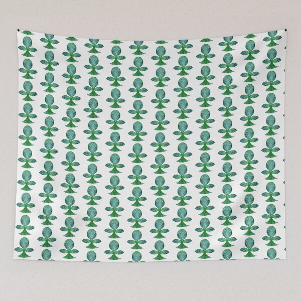 Item preview, Byzantine style buds, green on white background designed and sold by Alex  Blud.