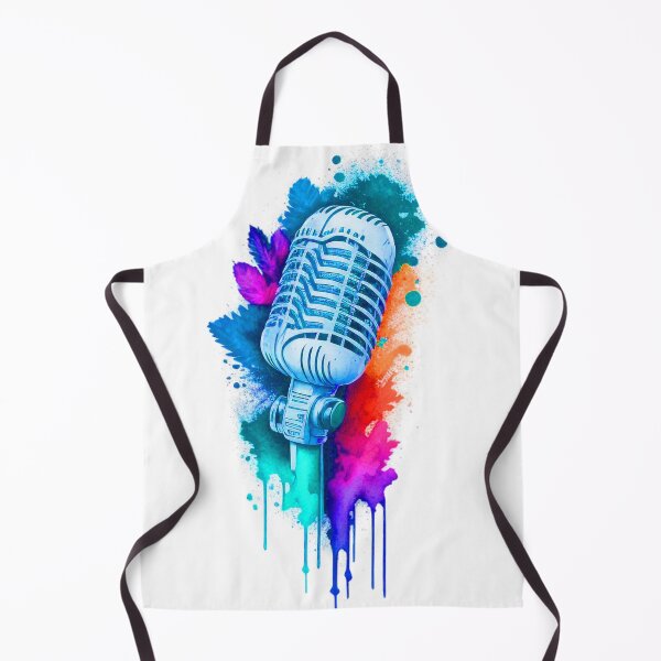 Item preview, watercolor microphone mike  designed and sold by Dawidsz79.