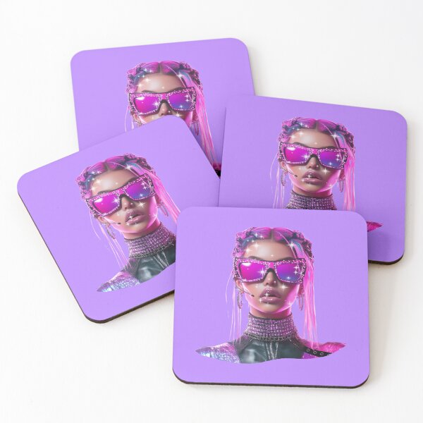 Item preview, Realistic cyber girl in pink with glasses  designed and sold by pinkuardesign.