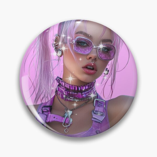 Item preview, Realistic cyber girl in pink ai illustration  designed and sold by pinkuardesign.
