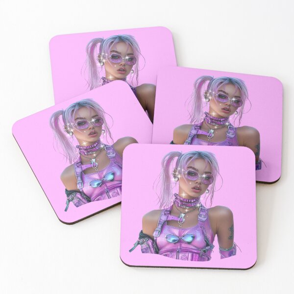 Item preview, Realistic cyber girl in pink ai illustration  designed and sold by pinkuardesign.