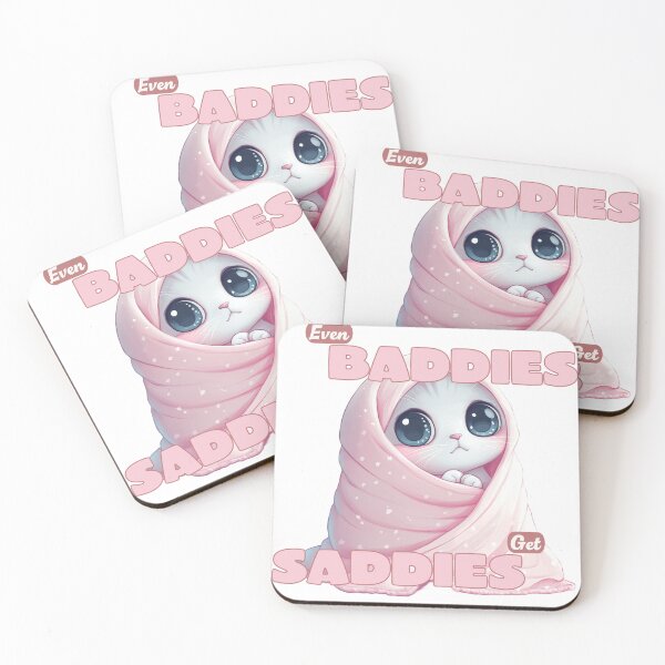 Item preview, Even Baddies Get Saddies Cat designed and sold by LVSMe.