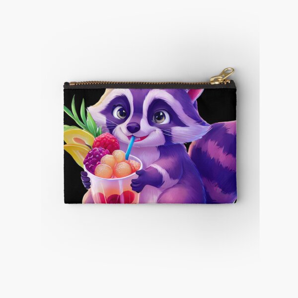 Item preview, Holo Raccoon Bubble Tea Sticker designed and sold by FlawlessDraft.