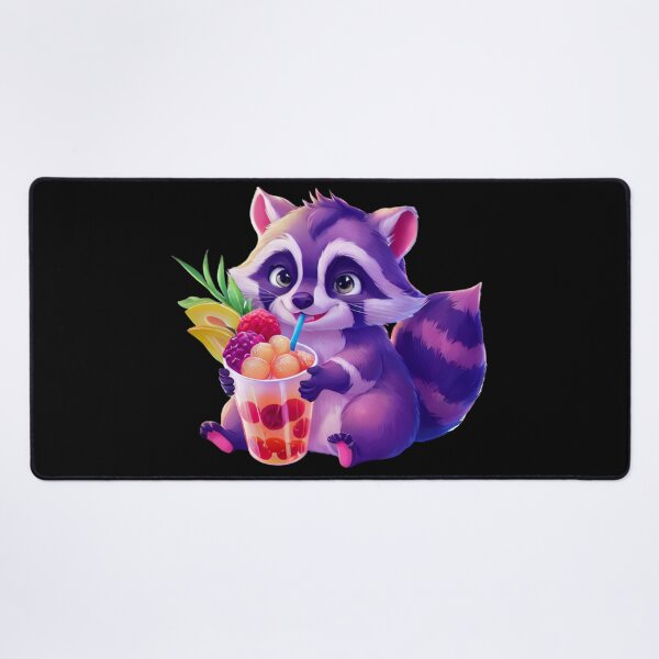 Item preview, Holo Raccoon Bubble Tea Sticker designed and sold by FlawlessDraft.